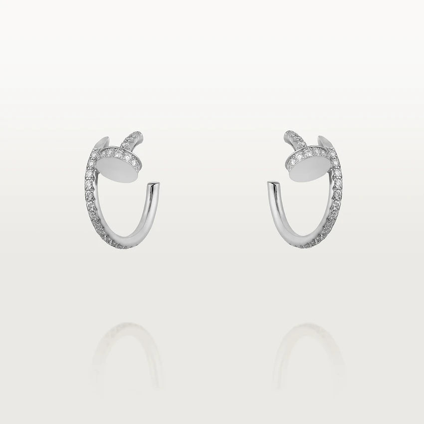 [Elite]JUSTE EARRINGS 12.75MM SILVER DIAMOND