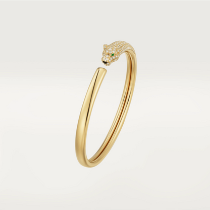 [Elite]PANTHERE GOLD DIAMOND OPEN BRACELET