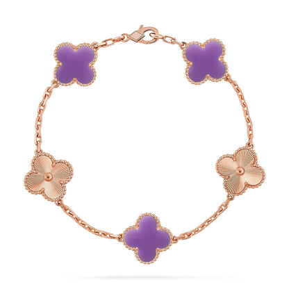 [Elite]CLOVER 5 MOTIF LIGHT PURPLE BRACELET COLLECTION
