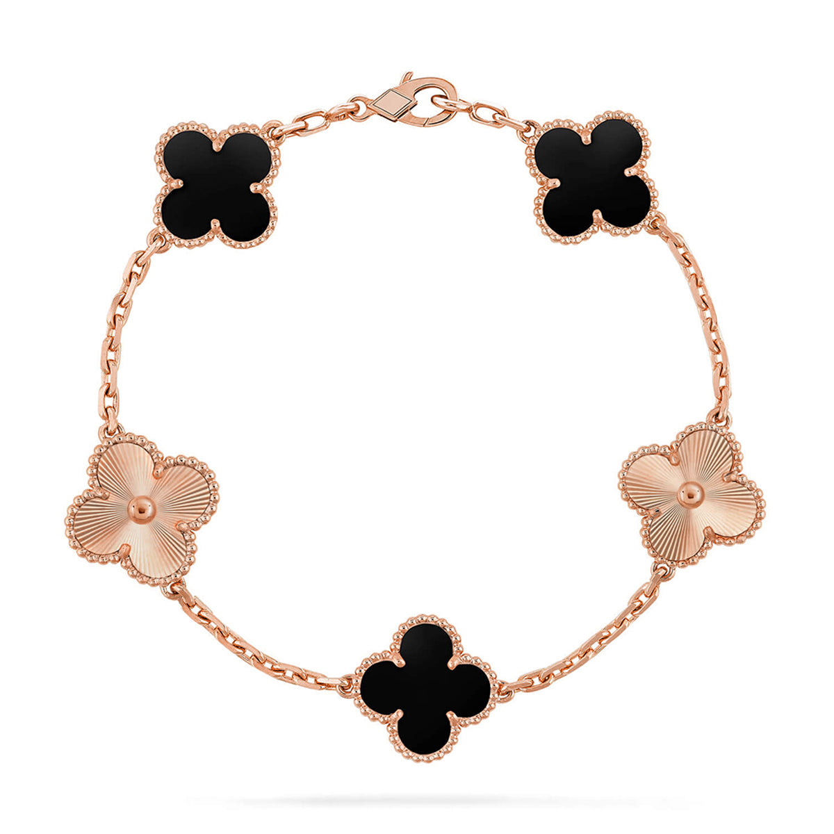 [Elite] CLOVER 5 MOTIF ONYXS BRACELET COLLECTION