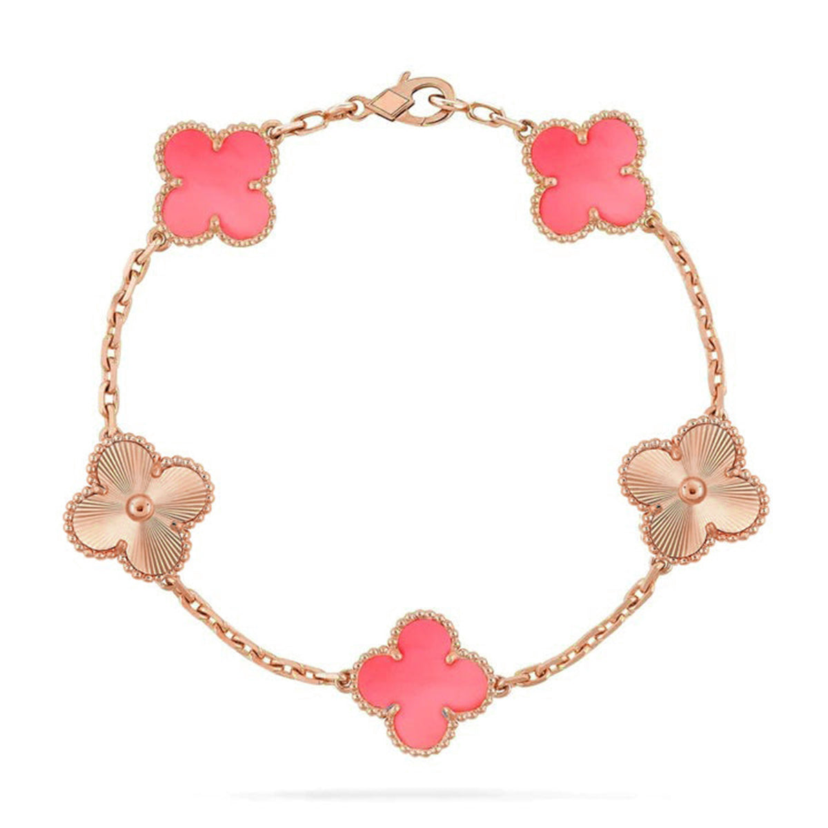 [Elite] CLOVER 5 MOTIFS  PINK MOP BRACELET COLLECTION