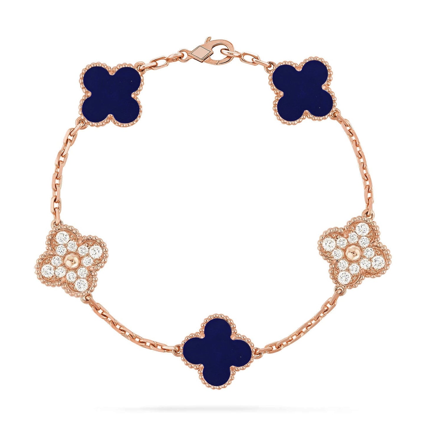 [Elite]CLOVER 5 MOTIF LAPIS LAZULI BRACELET COLLECTION