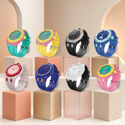 [Elite]Royal Oak Pop Exclusive Bioceramic Case & Silicone Strap Mix Color