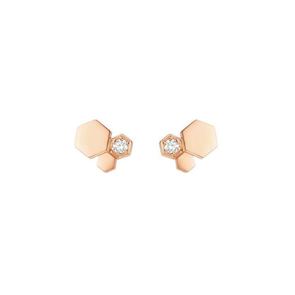 [Elite]BEE LOVE PINK GOLD DIAMOND EARRINGS