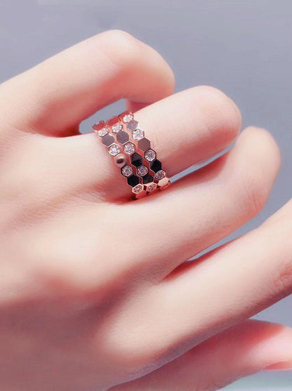 [Elite]BEE LOVE RING PINK GOLD DIAMOND