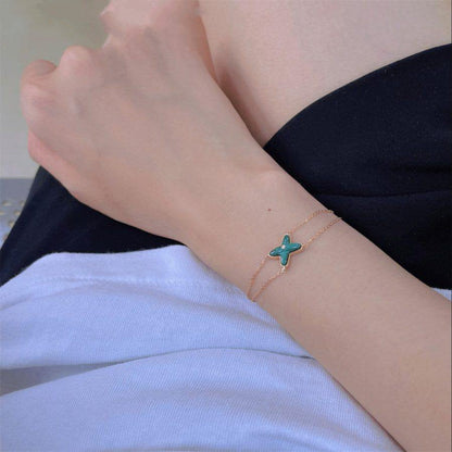 [Elite]JEUX BRACELET MALACHITE PINK GOLD 1 DIAMOND