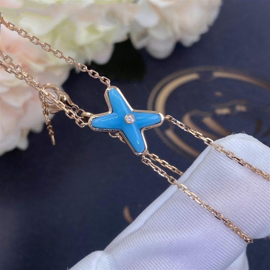 [Elite]JEUX BRACELET TURQUOISE PINK GOLD 1 DIAMOND