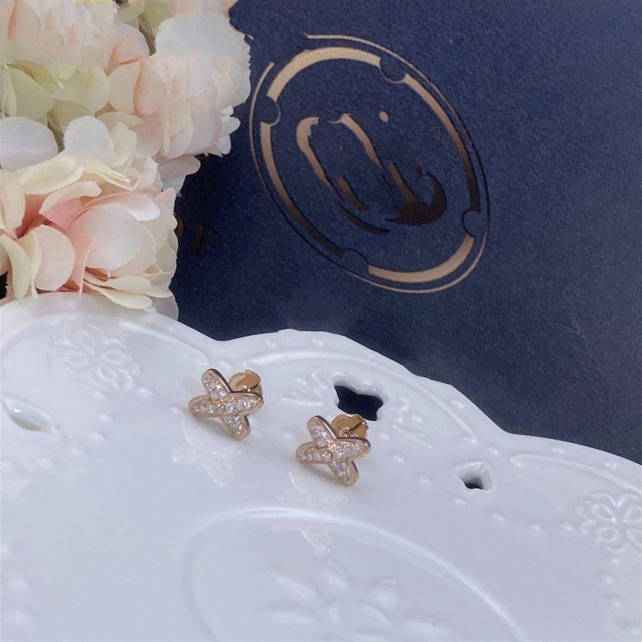 [Elite]JEUX DE PINK GOLD DIAMOND EARRINGS