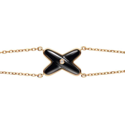 [Elite]JEUX BRACELET ONYX PINK GOLD 1 DIAMOND