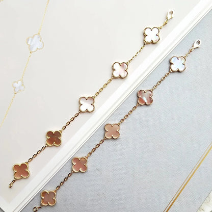 [Elite] CLOVER 5 MOTIFS  PINK MOP BRACELET COLLECTION