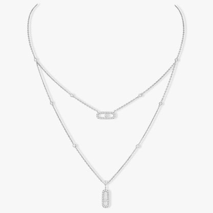 [Elite]MOVE 2 ROW DIAMOND NECKLACE