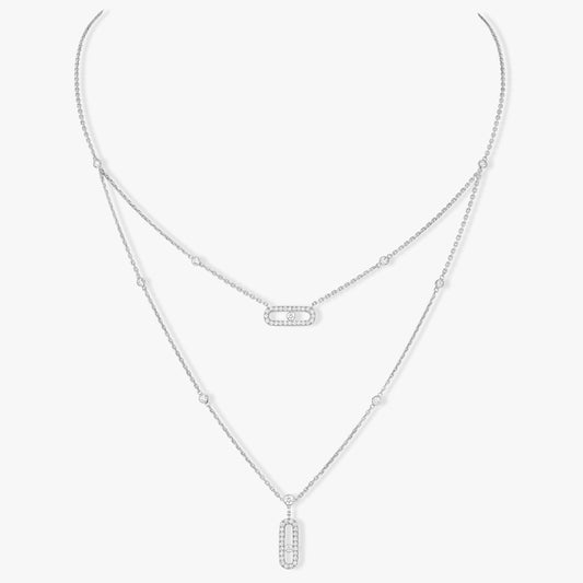[Elite]MOVE 2 ROW DIAMOND NECKLACE