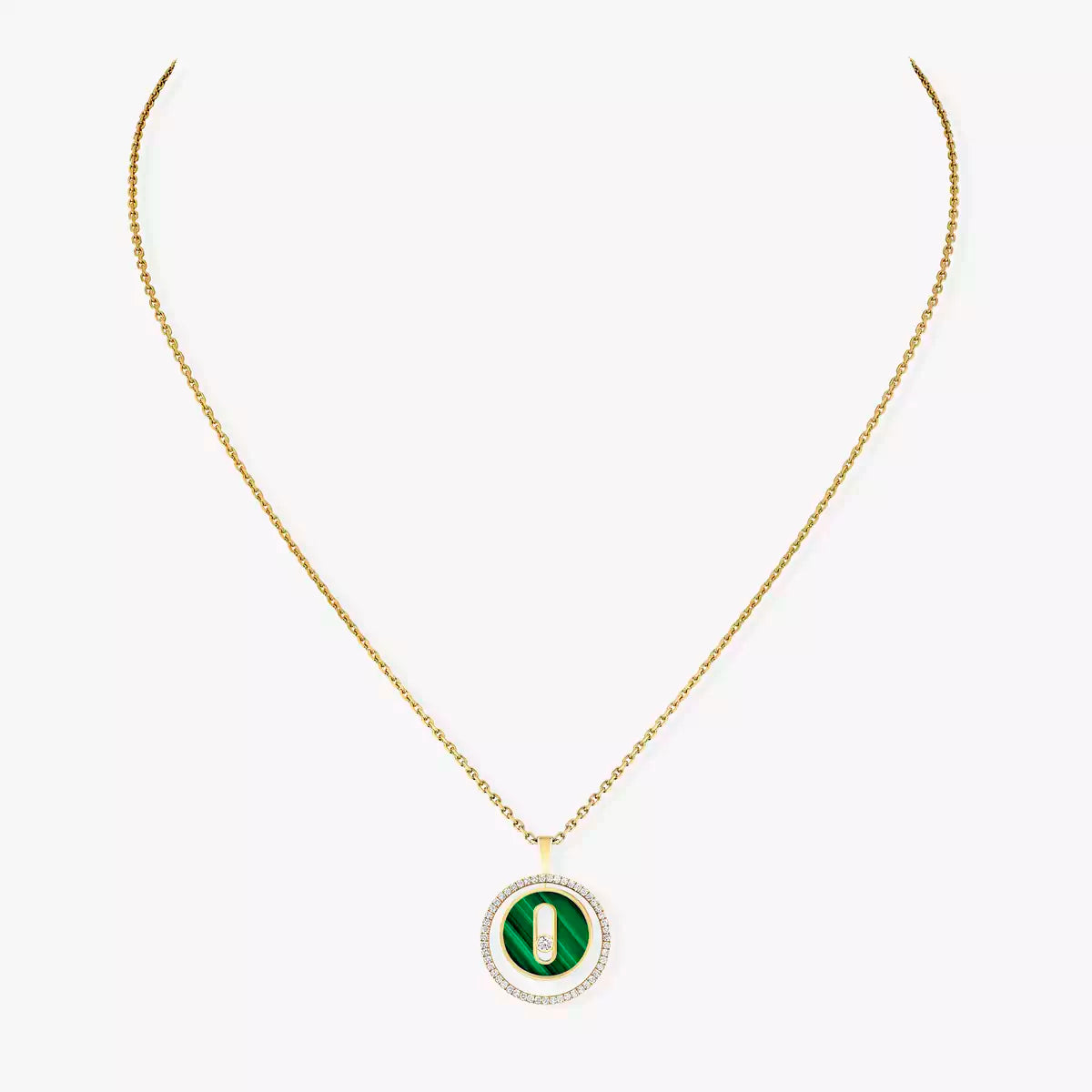 [Elite]Lucky Move Diamond Necklace in Rose Gold and White Mother-of-Pearl