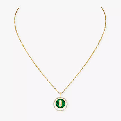 [Elite]Lucky Move Diamond Necklace in Rose Gold and White Mother-of-Pearl
