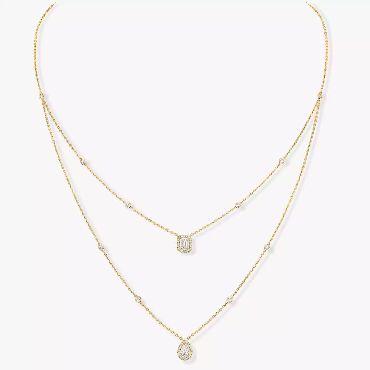 [Elite]Diamond Necklace My Twin 2 Rows