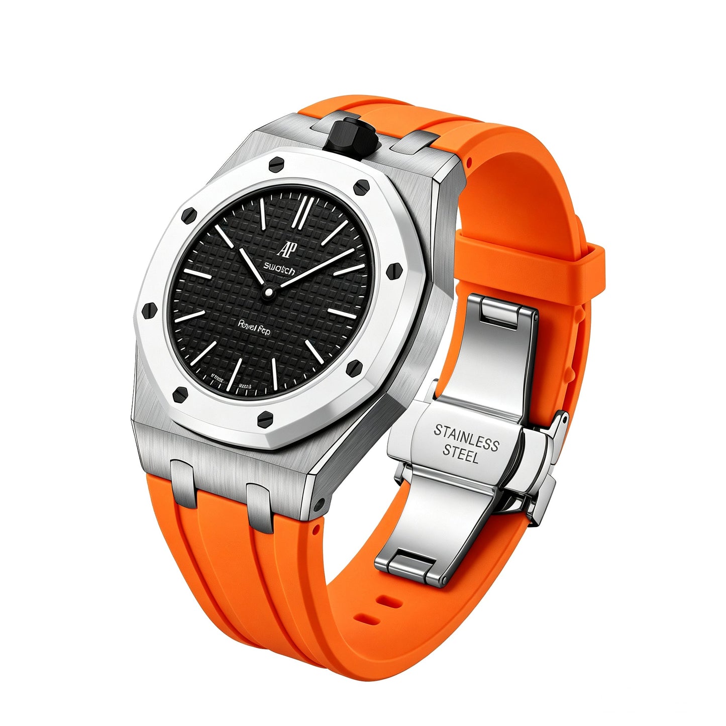 [Elite]Royal Oak Pop Exclusive Steel Case & Silicone Strap With Cradle