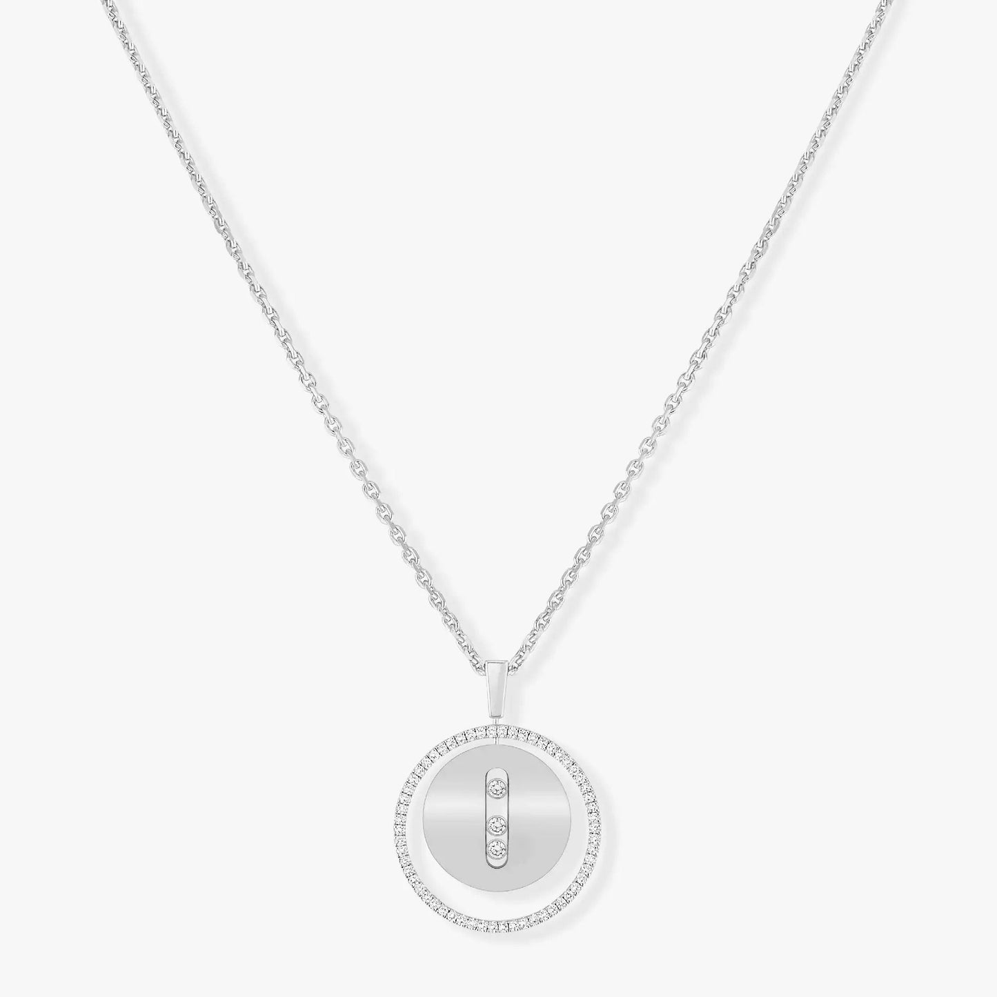 [Elite]LUCKY MOVE MM SILVER DIAMOND NECKLACE