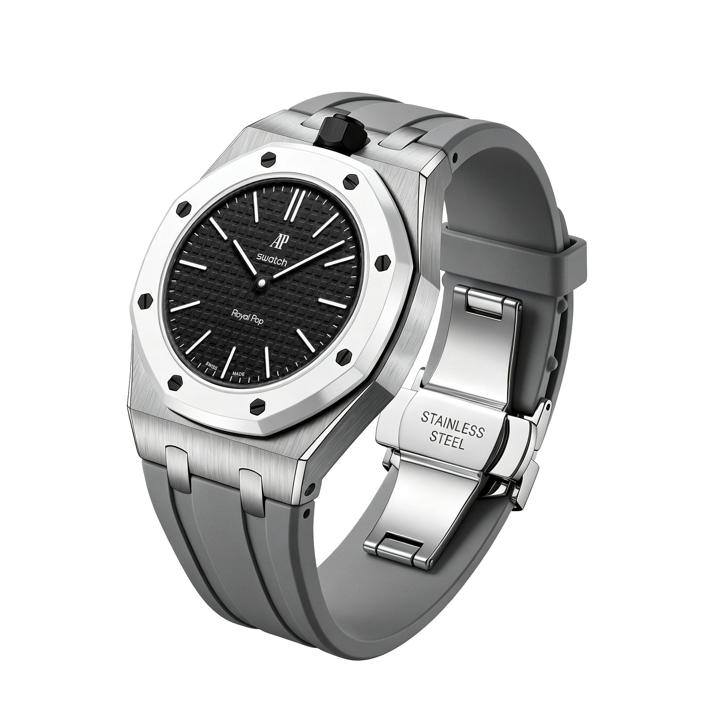 [Elite]Royal Oak Pop Exclusive Steel Case & Silicone Strap With Cradle