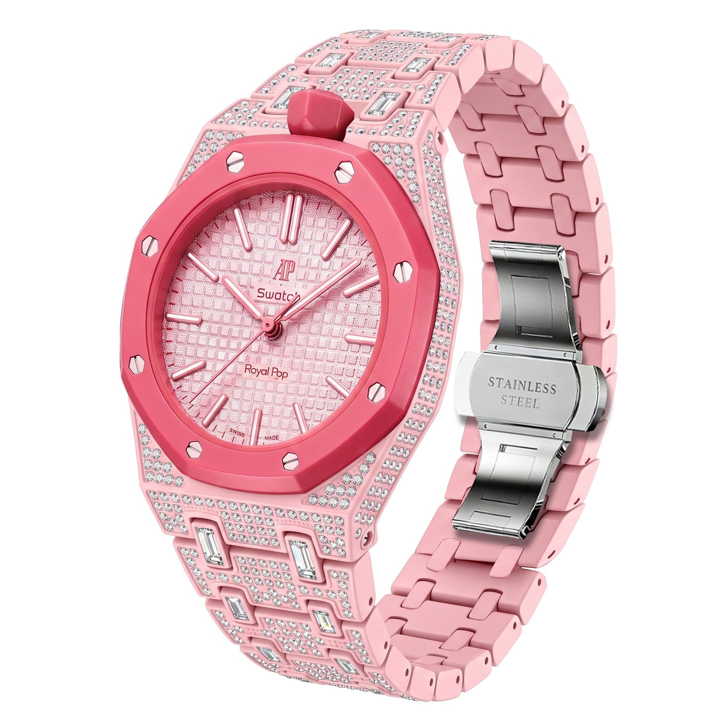 [Elite]Royal Oak Pop Exclusive Bioceramic Case & Bioceramic Strap Full Diamond