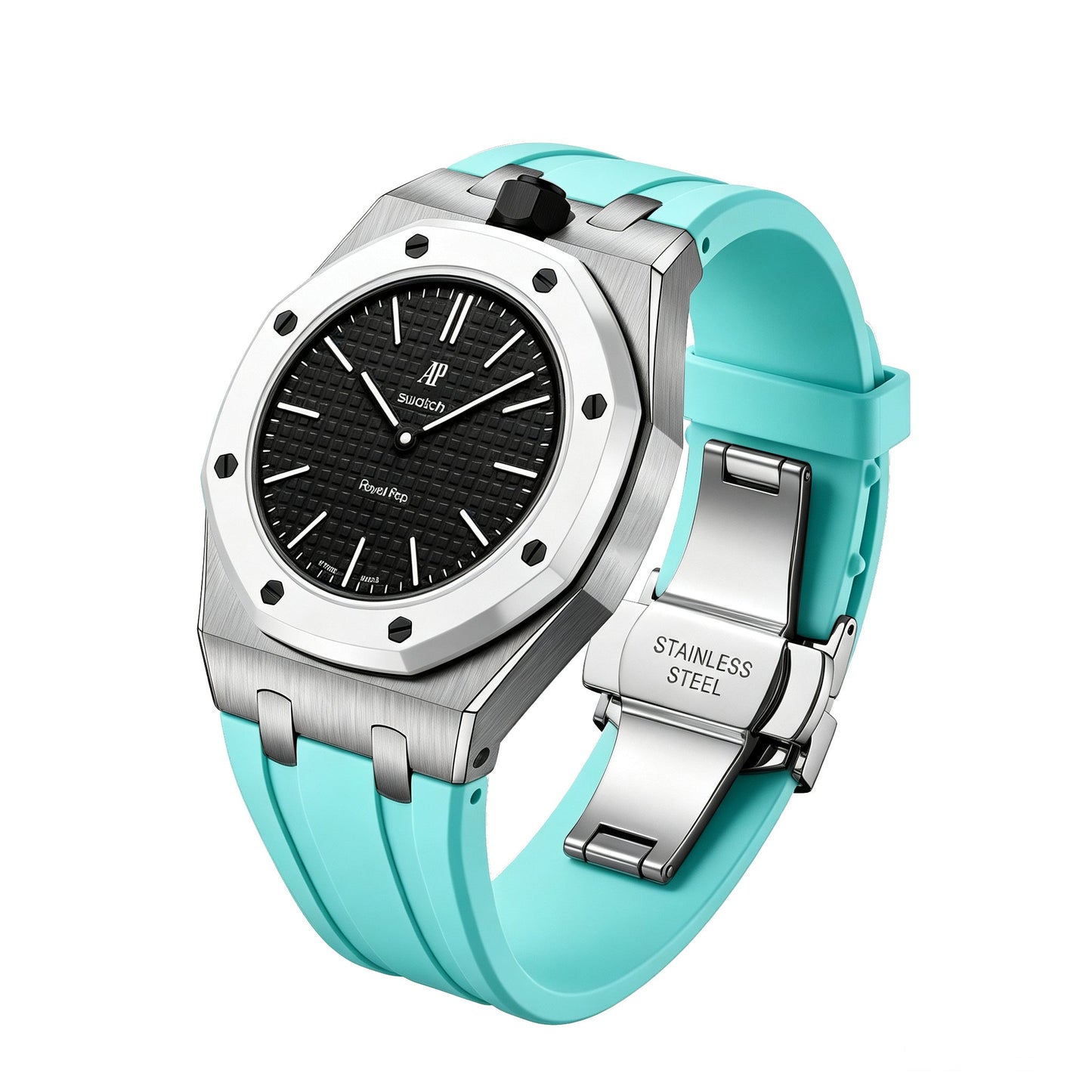 [Elite]Royal Oak Pop Exclusive Steel Case & Silicone Strap With Cradle
