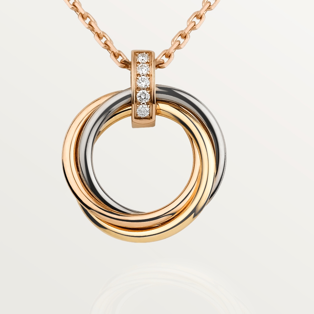 [Elite]TRINITY NECKLACE GOLD  DIAMONDS