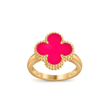 [Elite]NEW CLOVER PINK ENAMEL RINGS
