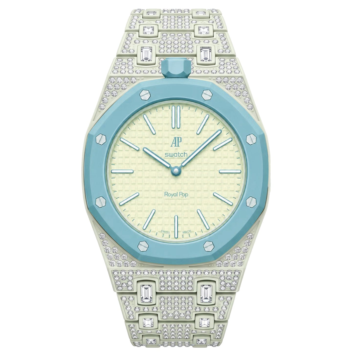 [Elite]Royal Oak Pop Exclusive Bioceramic Case & Bioceramic Strap Full Diamond