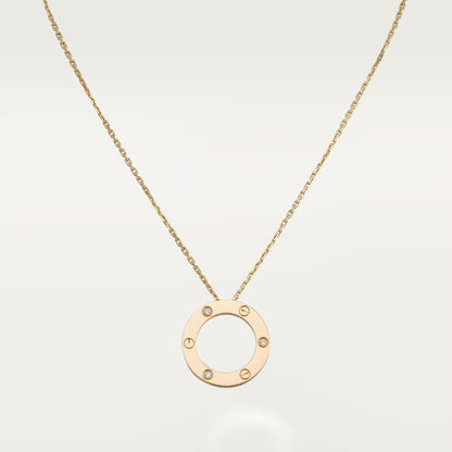 [Elite]LOVE NECKLACE 16MM 3 DIAMONDS