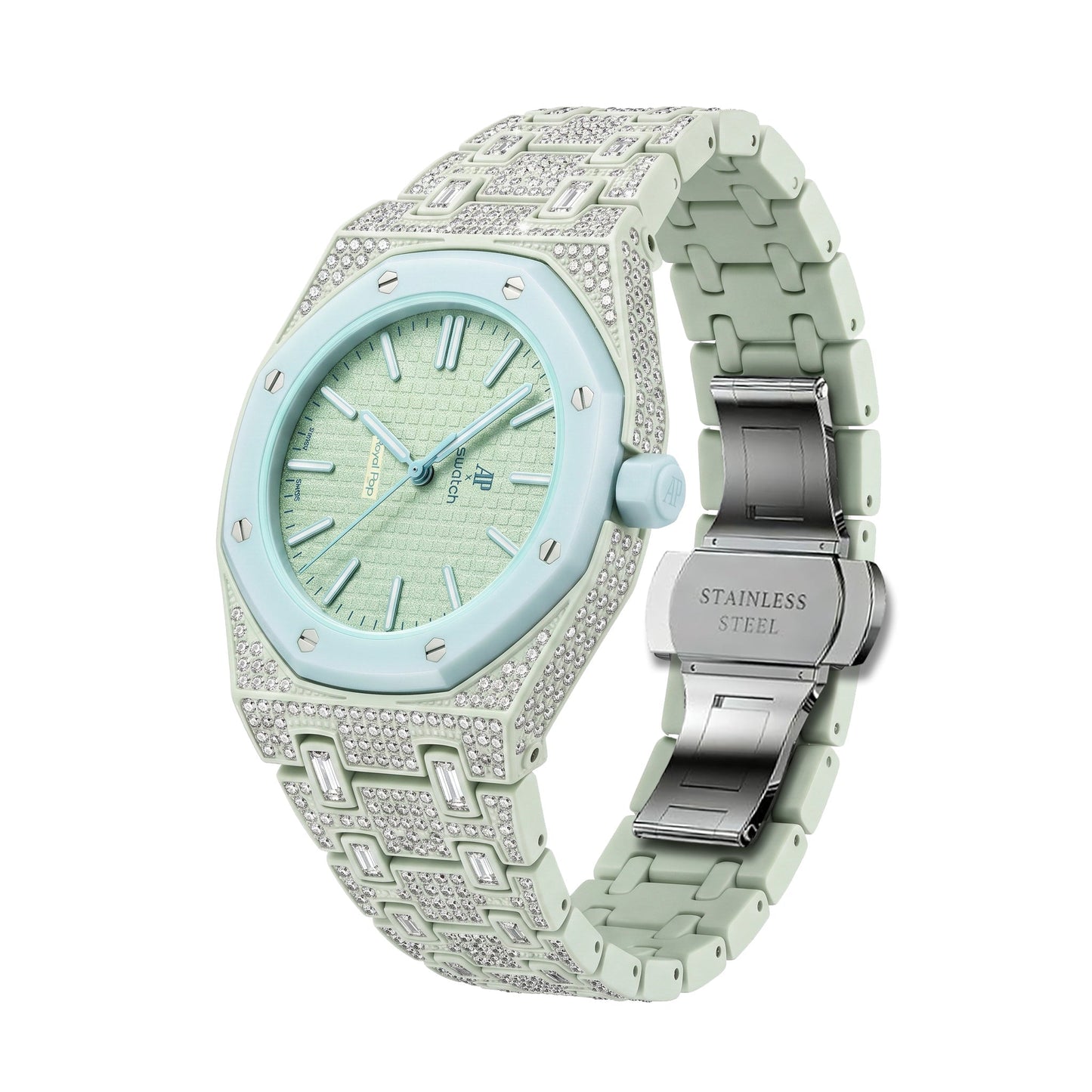 [Elite]Royal Oak Pop Exclusive Bioceramic Case & Bioceramic Strap Full Diamond
