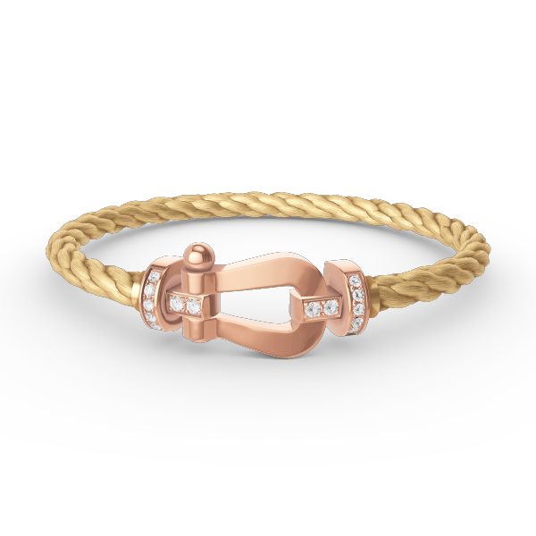 [Elite]FORCE LARGE HORSESHOE HALF DIAMOND BRACELET ROSE GOLD