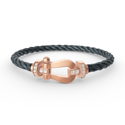 [Elite]FORCE LARGE HORSESHOE HALF DIAMOND BRACELET ROSE GOLD