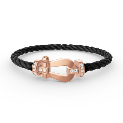 [Elite]FORCE LARGE HORSESHOE HALF DIAMOND BRACELET ROSE GOLD