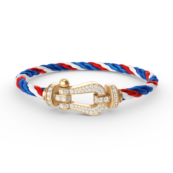 [Elite]FORCE LARGE HORSESHOE FULL DIAMOND BRACELET GOLD