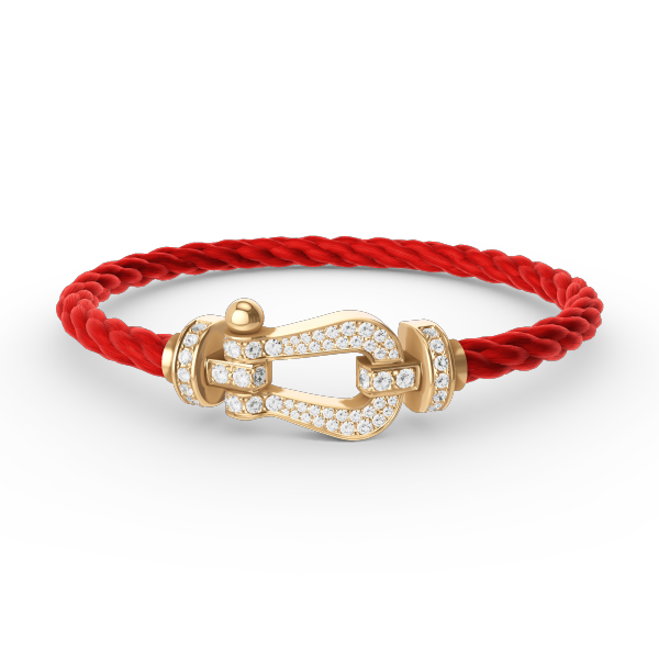 [Elite]FORCE LARGE HORSESHOE FULL DIAMOND BRACELET GOLD