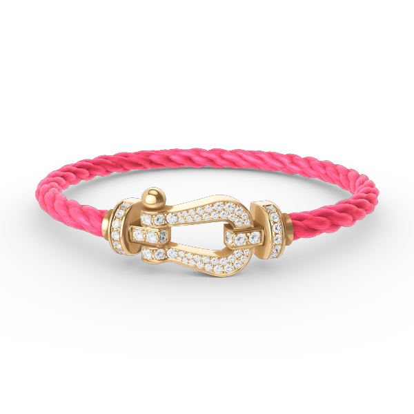 [Elite]FORCE LARGE HORSESHOE FULL DIAMOND BRACELET GOLD