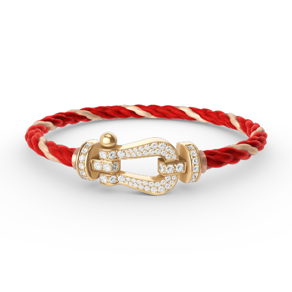 [Elite]FORCE LARGE HORSESHOE FULL DIAMOND BRACELET GOLD