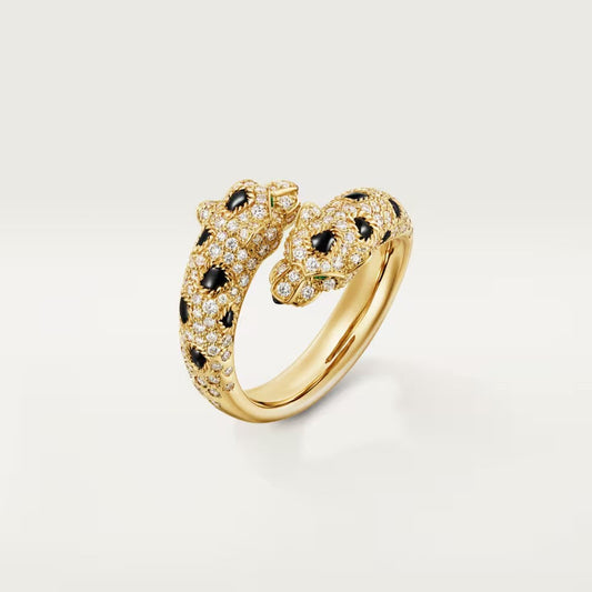 [Elite]PANTHERE DOUBLE HEADED FULL DIAMOND  RING