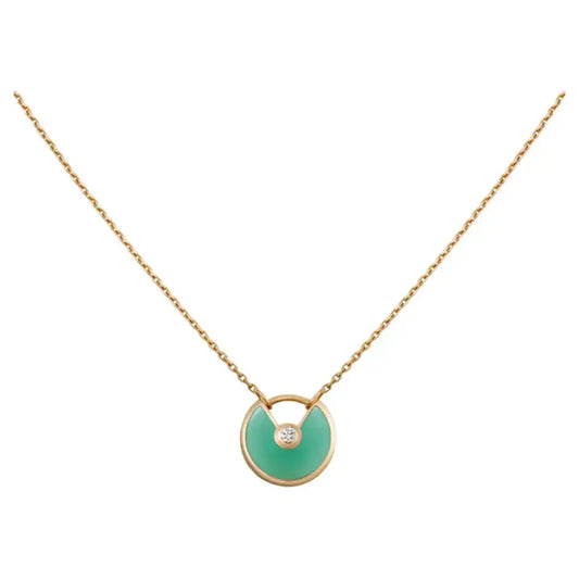 [Elite]AMULETTE GOLD MALACHITE NECKLACE