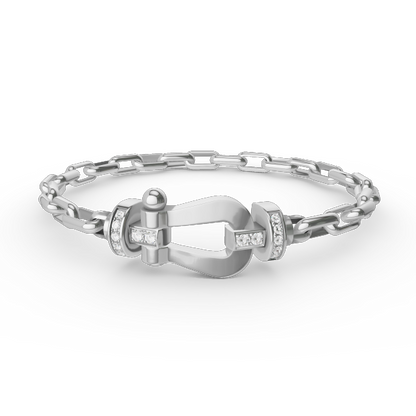 [Elite]FORCE LARGE HORSESHOE CLASP  METAL BRACELET