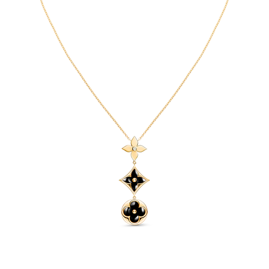 [Elite]STAR AND SUN ONYX PINK GOLD NECKLACE