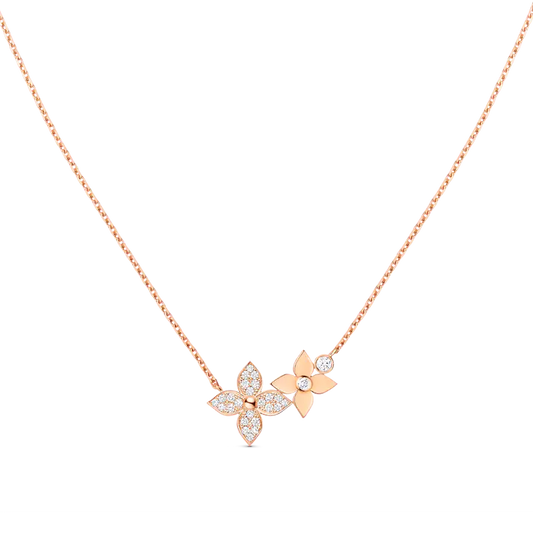 [Elite]STAR BLOSSOM NECKLACE PINK GOLD DIAMONDS