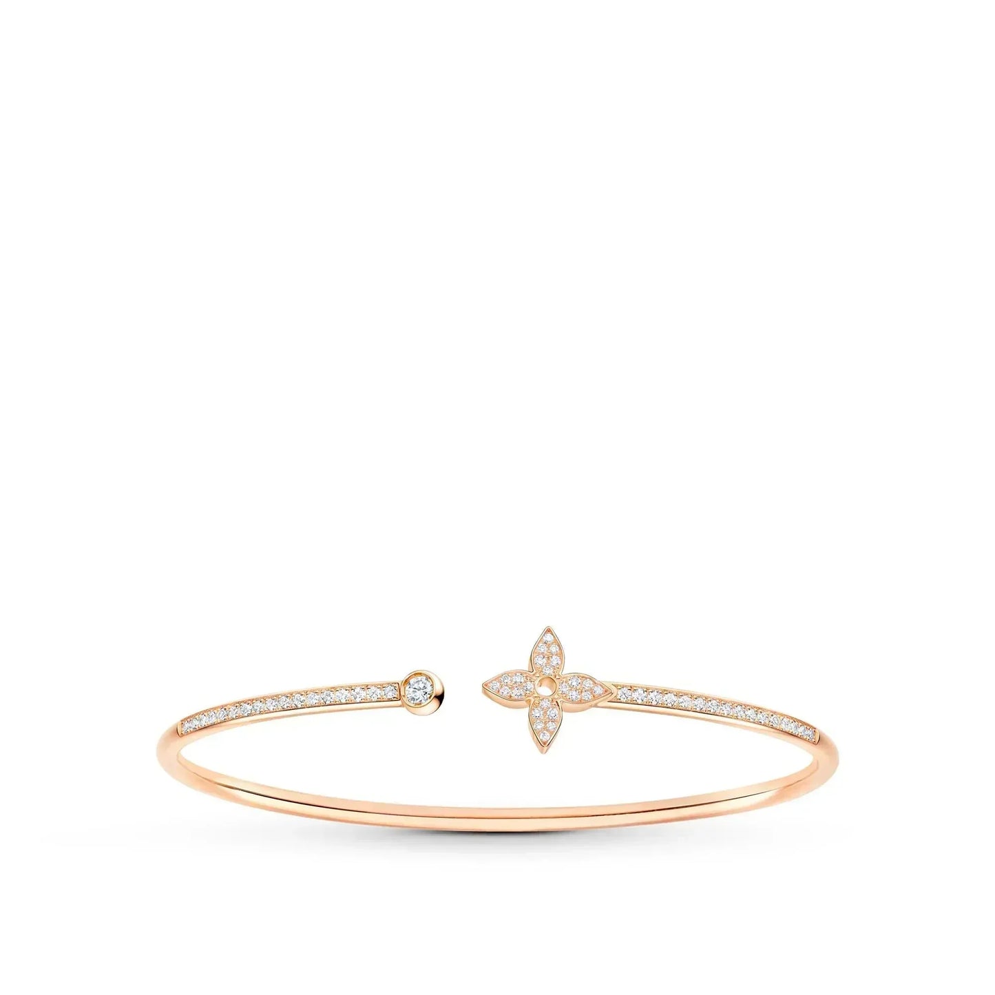 [Elite]IDYLLE PINK GOLD OPEN BRACELET DIAMOND PAVED