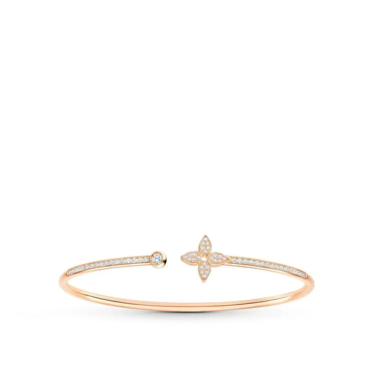 [Elite]IDYLLE PINK GOLD OPEN BRACELET DIAMOND PAVED