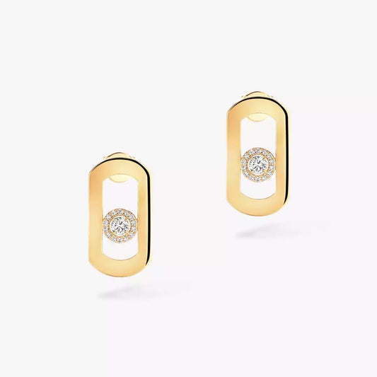 [Elite]So Move Diamond Earrings in Yellow Gold