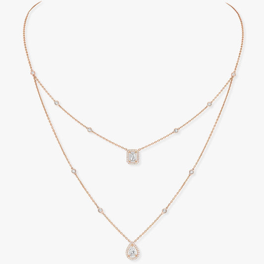 [Elite]MY TWIN 2 ROW DIAMOND NECKLACE