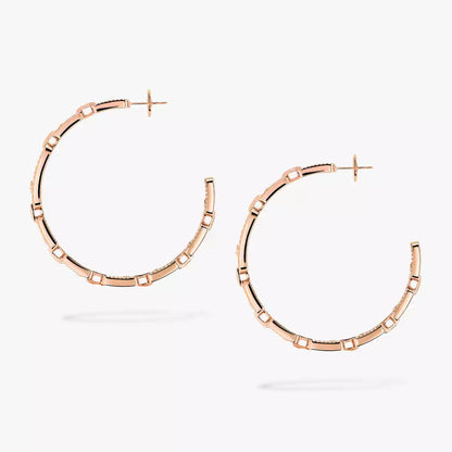 [Elite]Move Link Diamond Hoop Earrings