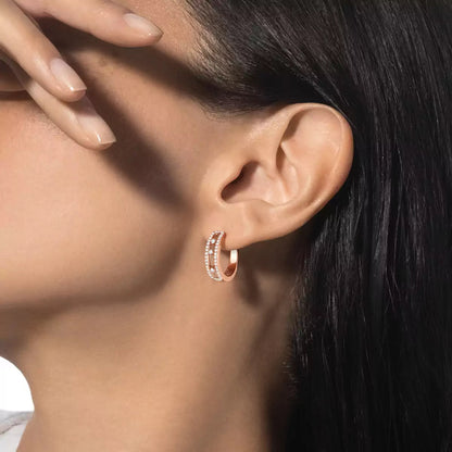 [Elite]Diamond Pave_ Hoop Earrings Move