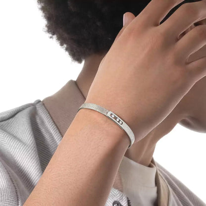 [Elite]Move Noa Ciselé half pavé bangle