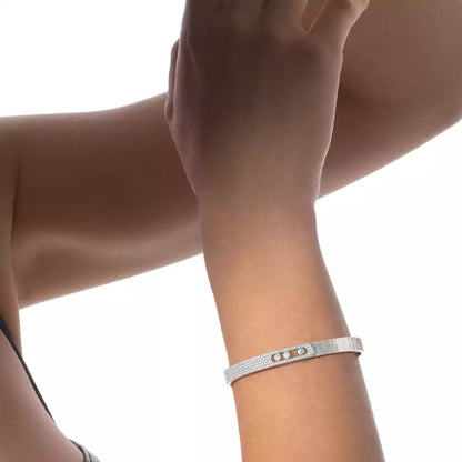 [Elite]Move Noa Ciselé half pavé bangle