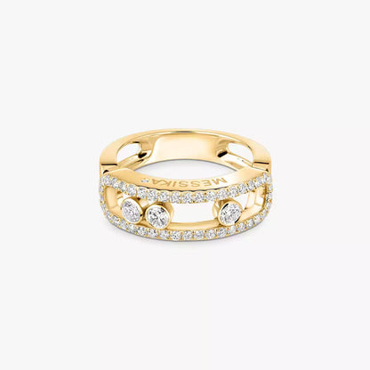 [Elite]Move Gold Diamond Pave_ Ring